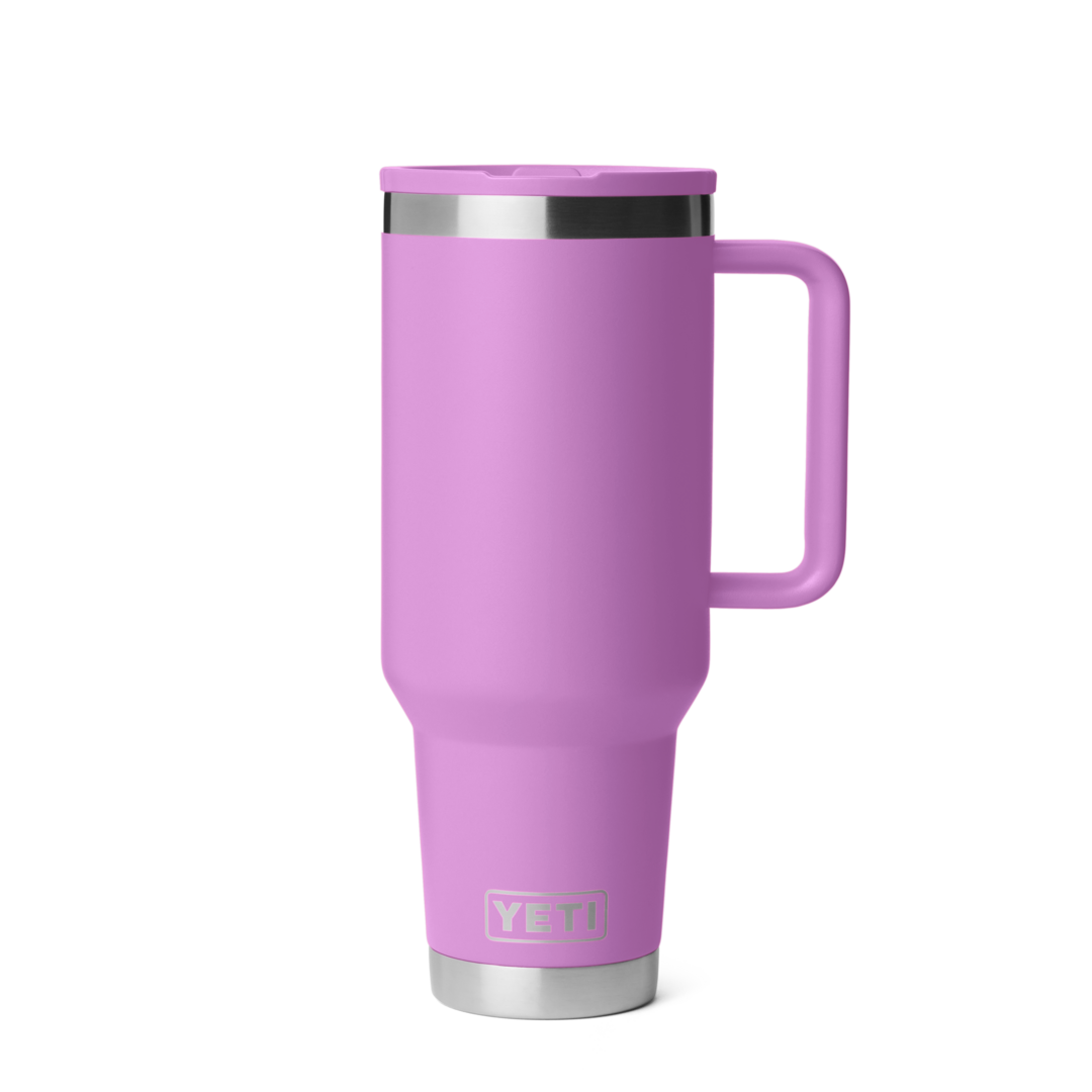 Lavender 40 oz. insulated travel mug with handle and lid, designed for durable use and temperature retention, part of Drinkware and Kitchen collections at Hartville Hardware.