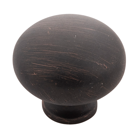 Round vintage bronze cabinet knob with smooth finish in hardware and home improvement accessories collection under $50