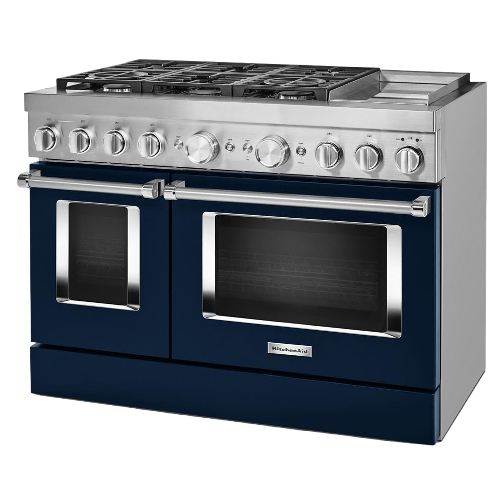 KitchenAid® 48'' Smart Commercial-Style Dual Fuel Range with Griddle