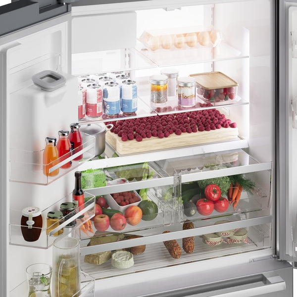 800 Series, French Door Bottom Mount Refrigerator, 36'', Stainless steel (with anti-fingerprint), Total No Frost