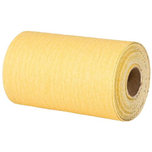 Yellow abrasive sheet roll with 120-grit for sanding and smoothing in tool accessories collection