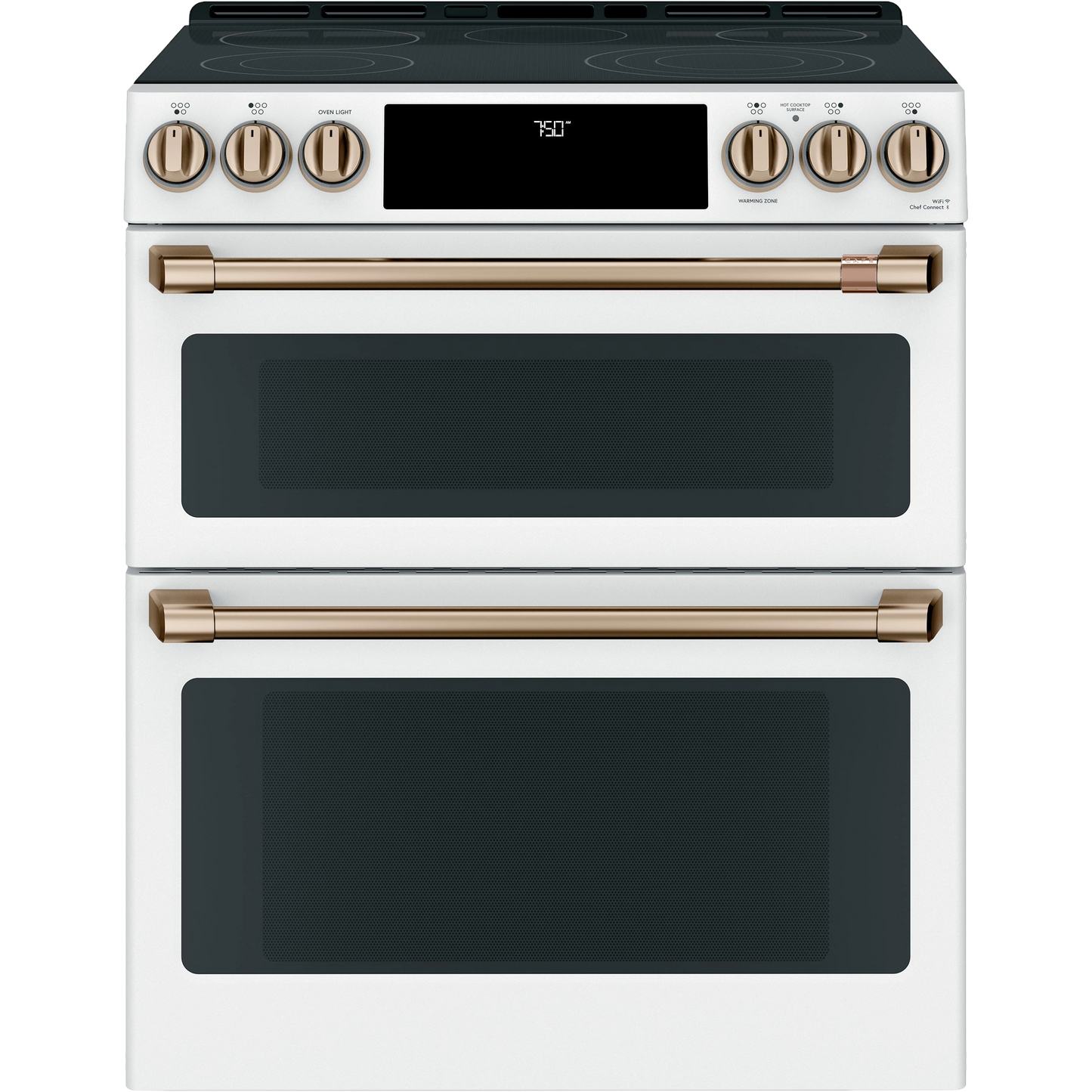 CAFÉ™ 30" Smart Slide-In, Front-Control, Radiant and Convection Double-Oven Range