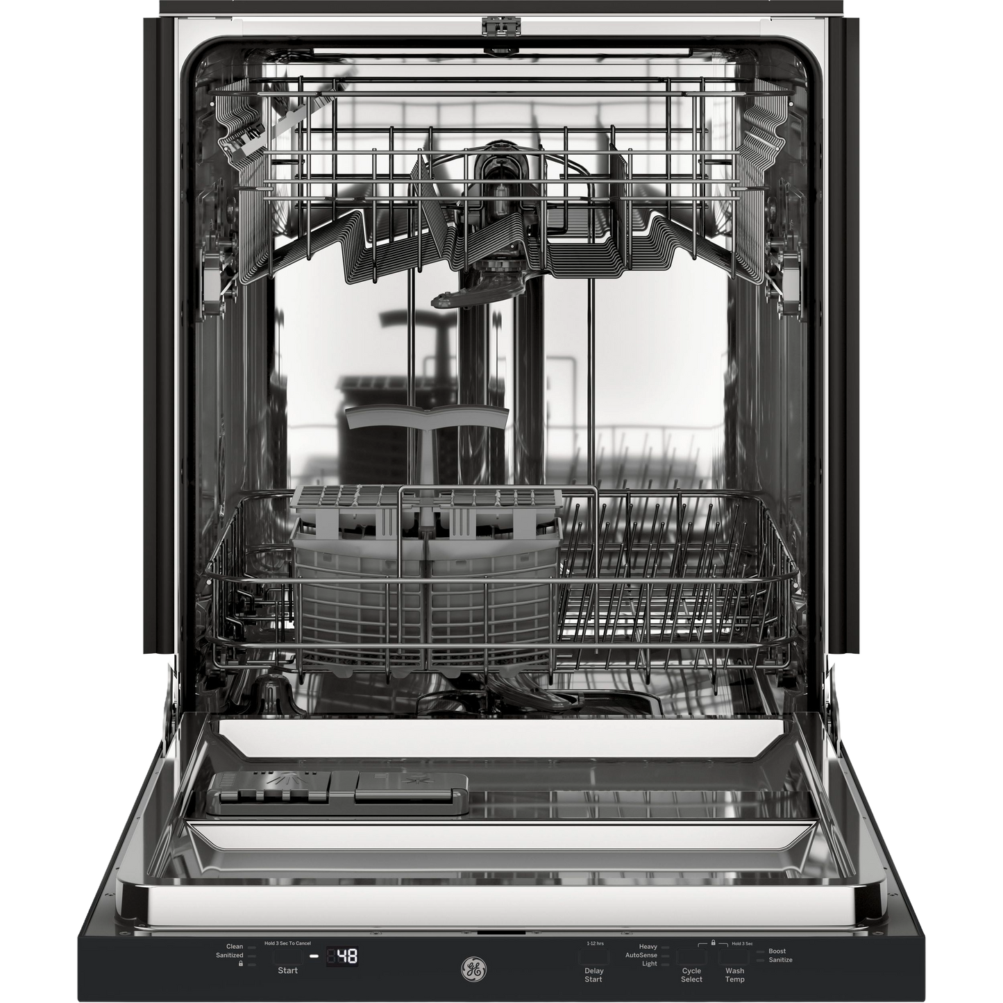 GE® ENERGY STAR® ADA Compliant Stainless Steel Interior Dishwasher with Sanitize Cycle