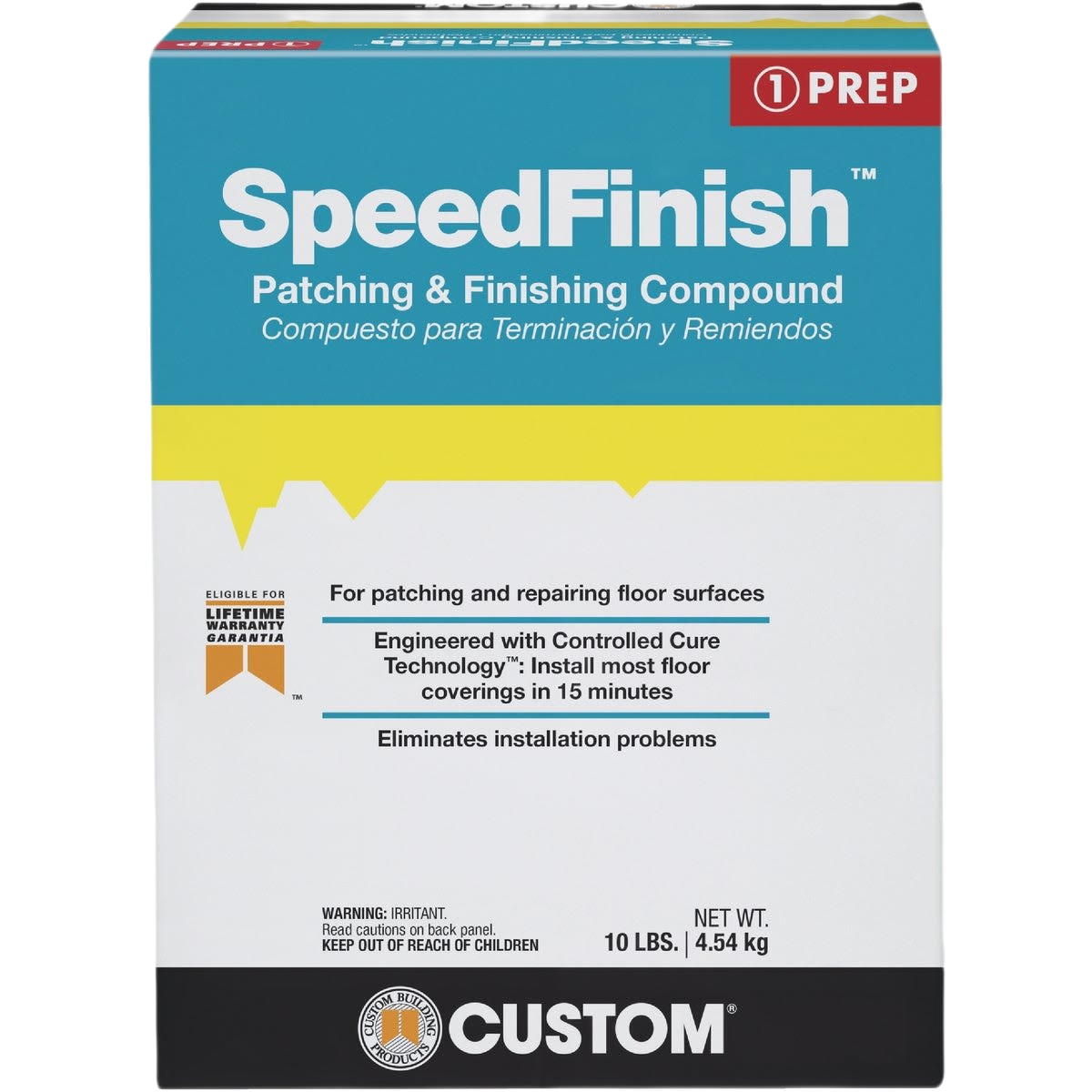 Bag of fast-curing patching and finishing compound for floor repair in flooring tools and home improvement collections