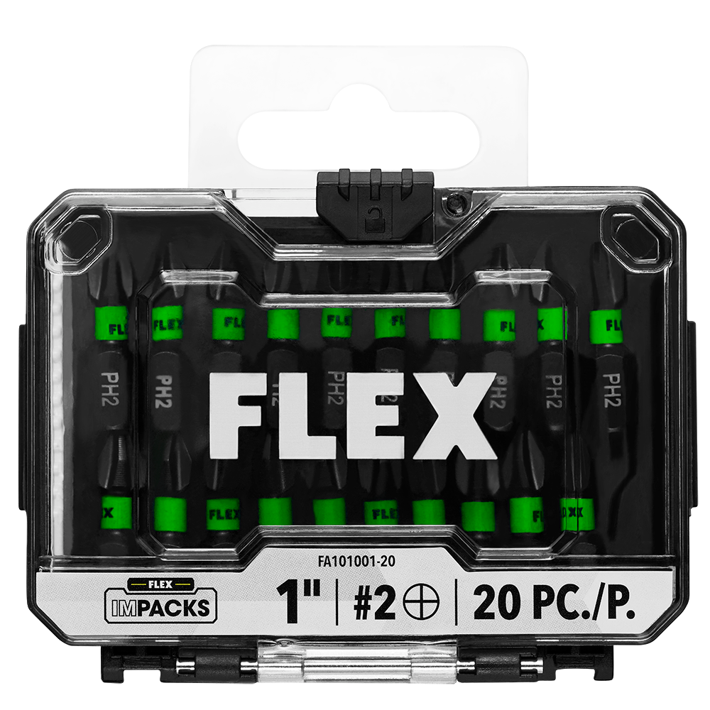 FLEX Impacks 20-Pc. 1" PH2 Impact Driver Bits