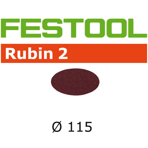 Maroon 115mm abrasive disc from Festool Rubin 2 series for sanding tools in power tool accessories collection