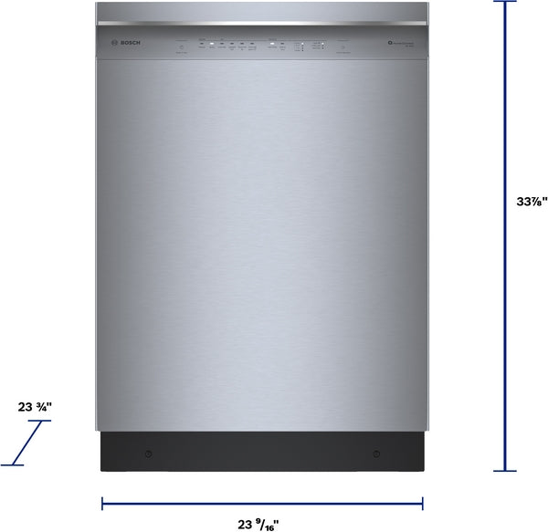 Stainless steel dishwasher with anti-fingerprint finish and digital controls from Bosch dishwashers collection