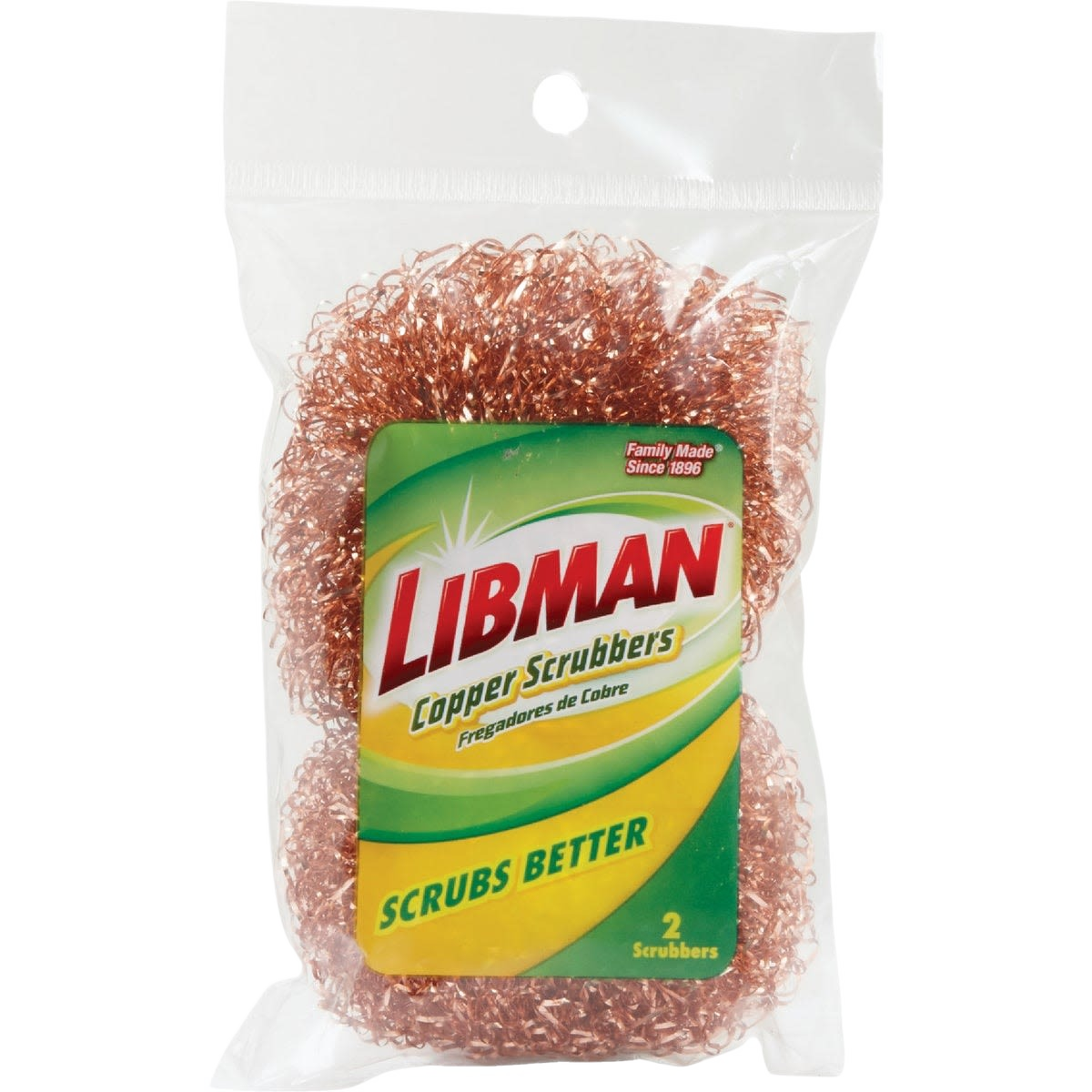 Two-pack copper scrubbers in clear packaging for cleaning tools and kitchen use under $25 collection