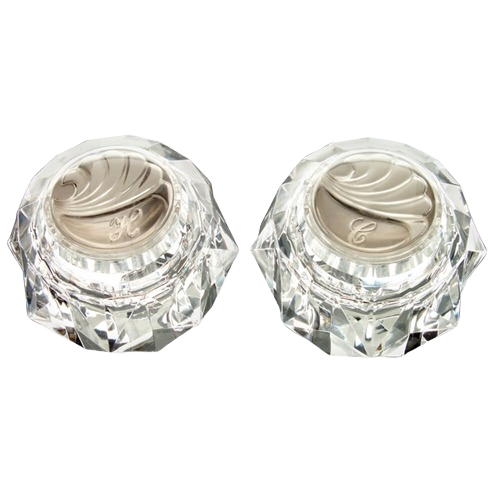 Clear acrylic replacement faucet handles with engraved hot and cold markers for plumbing repair and home improvement under $50