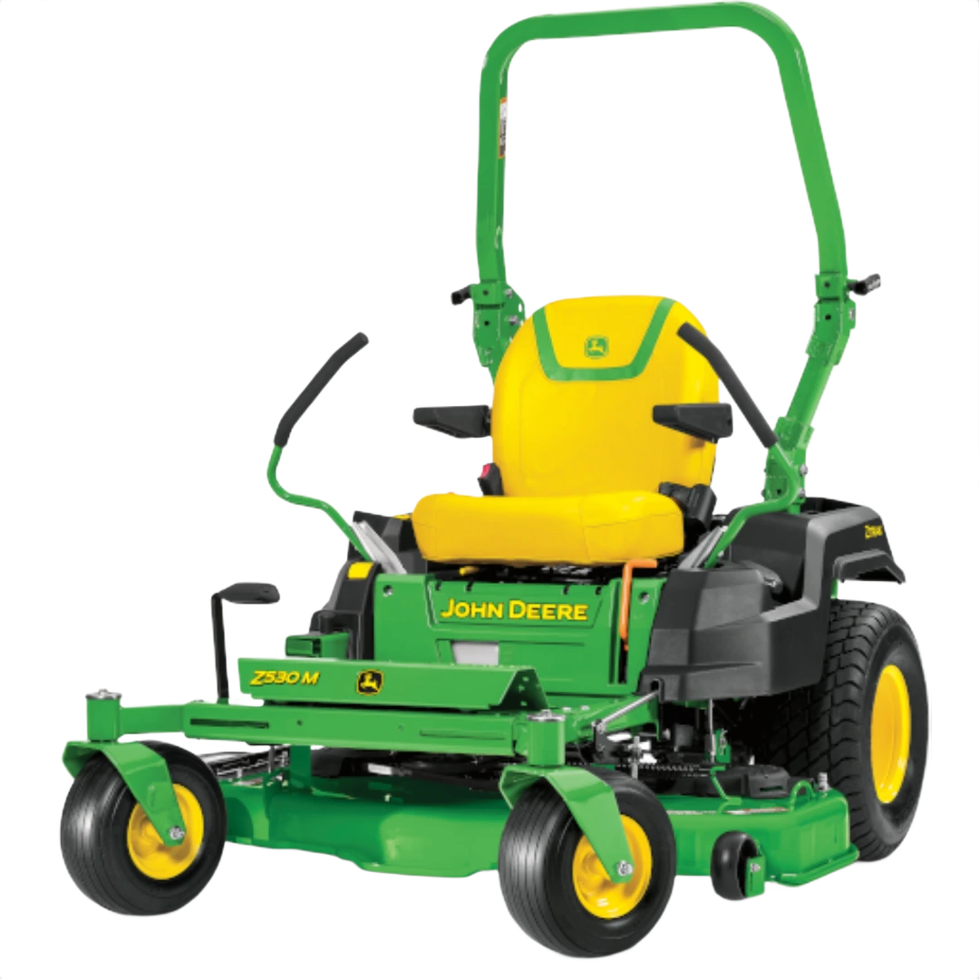 Green and yellow zero-turn mower with 48-inch deck designed for residential lawn care and home improvement tasks