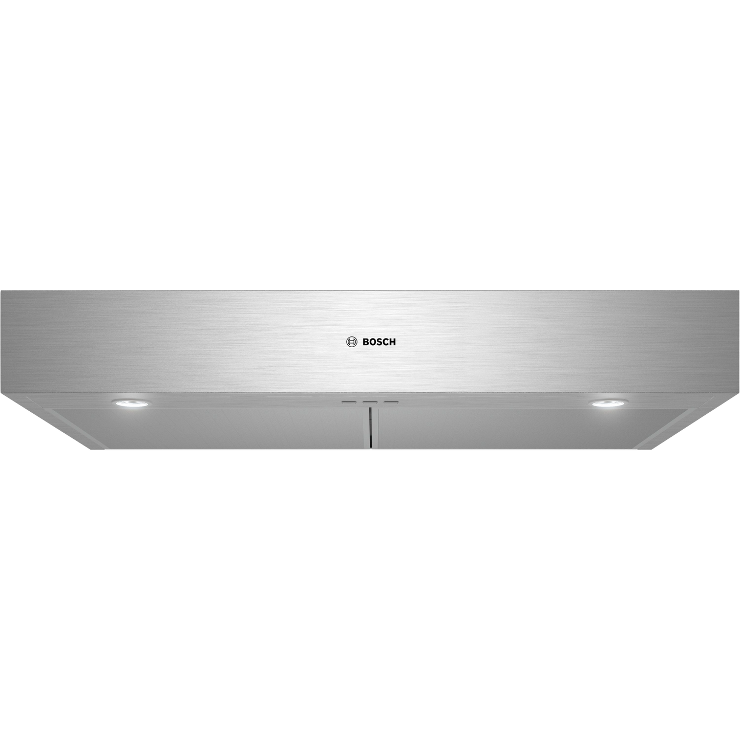Stainless steel undercabinet range hood with integrated lighting from Bosch kitchen and appliances collection