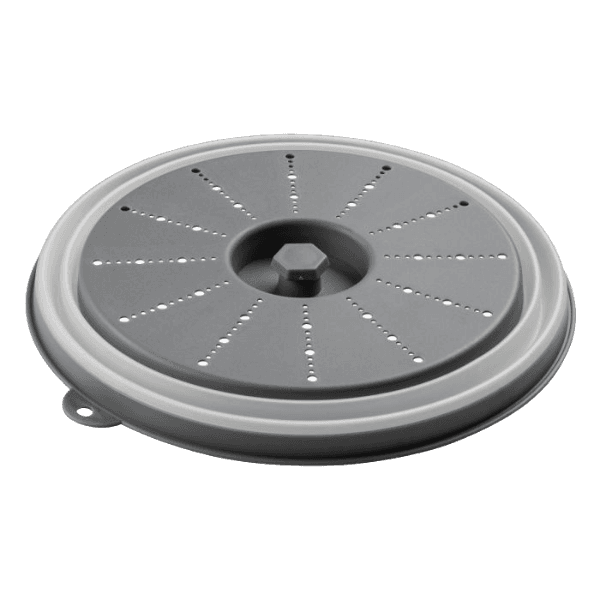 Gray collapsible microwave food cover with vent holes for kitchen storage and organization under $25 collection