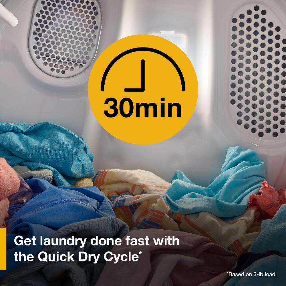 7.0 cu. ft. Electric Dryer with Adaptive Dry and Wrinkle Shield™ option - Vented Top Load Matching