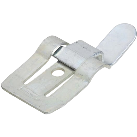 Zinc-coated steel snap fastener with spring base, designed for easy window removal in home improvement projects.