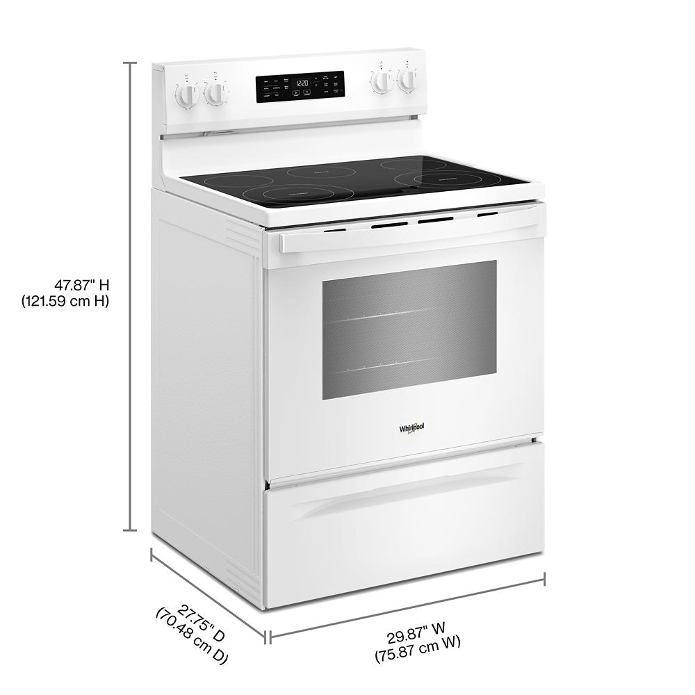 30-inch Electric Range with Air Cooking Technology and Steam Clean