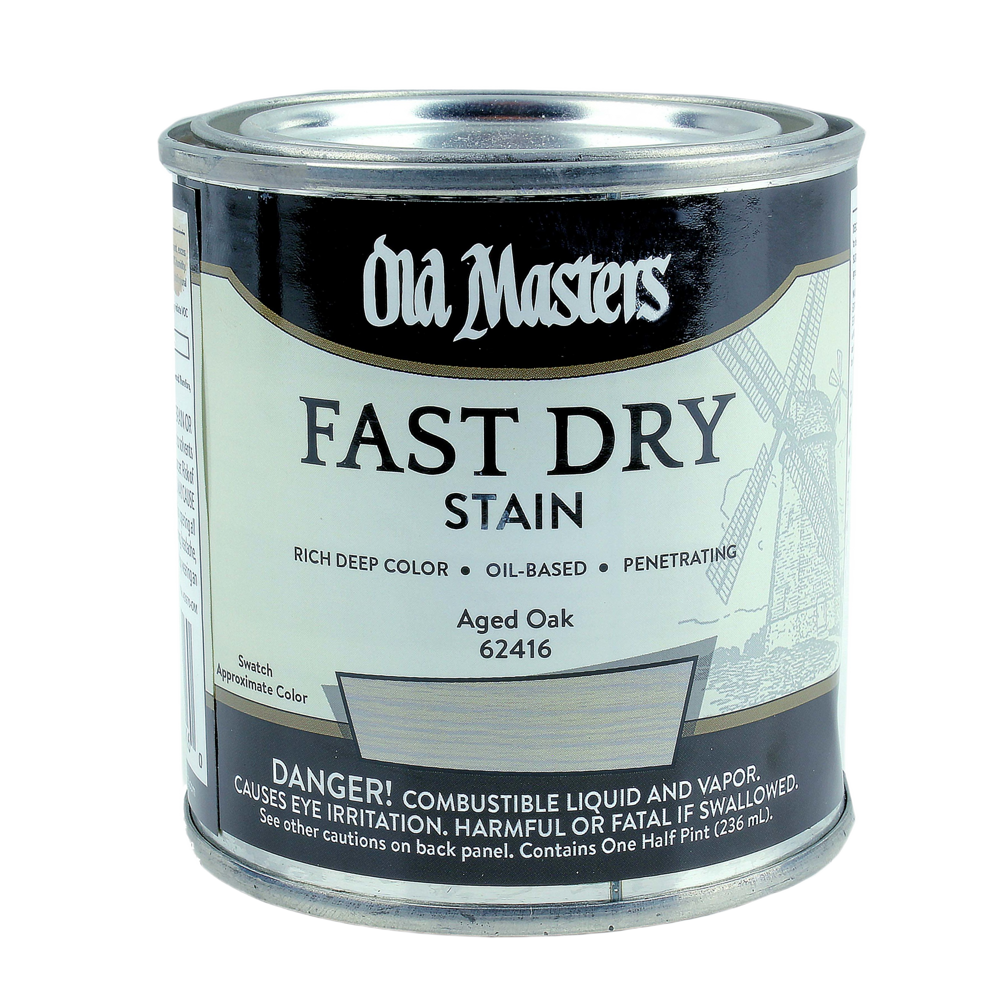 Old Masters fast dry oil-based interior wood stain in aged oak for staining and finishing projects under $50 collection