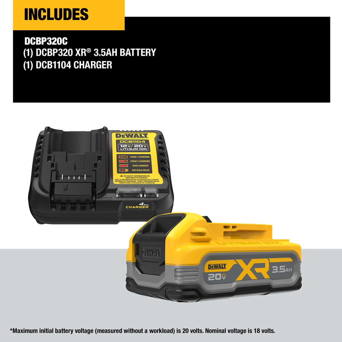 DEWALT 20V MAX* XR POWERSTACK™ 3.5Ah Battery Kit