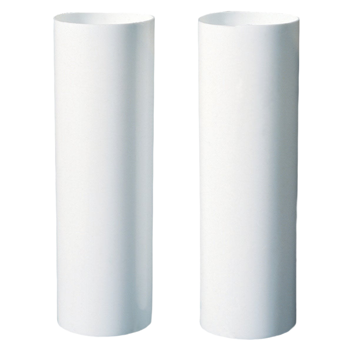 Two white plastic socket covers for standard base lighting sockets in home improvement projects under $50