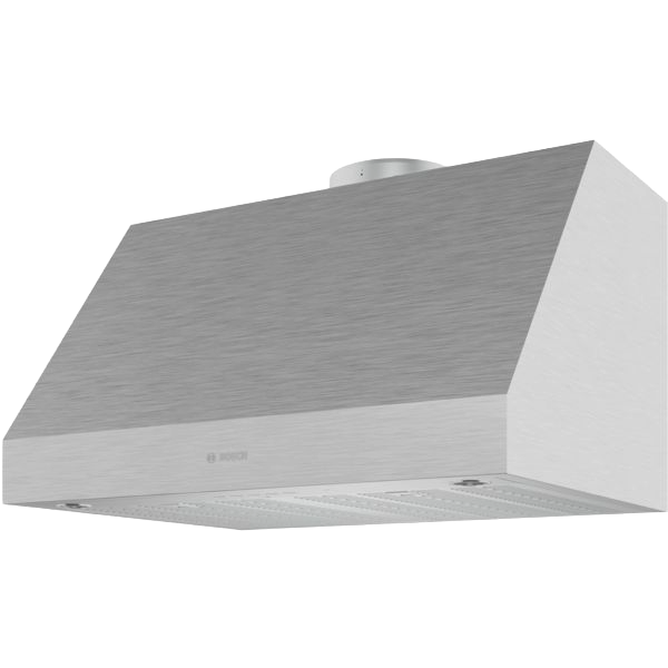 Stainless steel undercabinet range hood with angled design for kitchen ventilation in home improvement and appliance collections