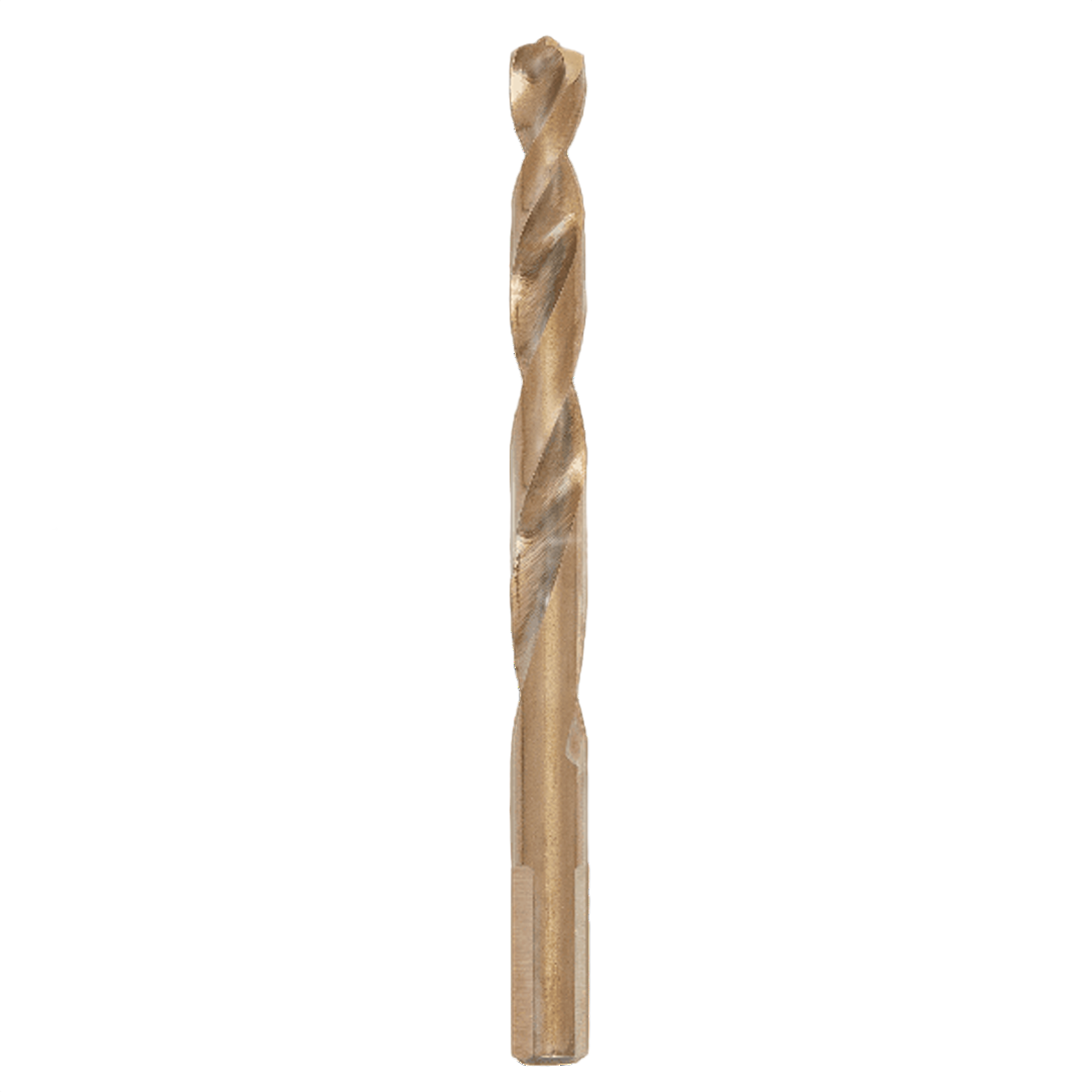 Cobalt drill bit with red helix design for precision drilling in power tool accessories and home improvement tasks