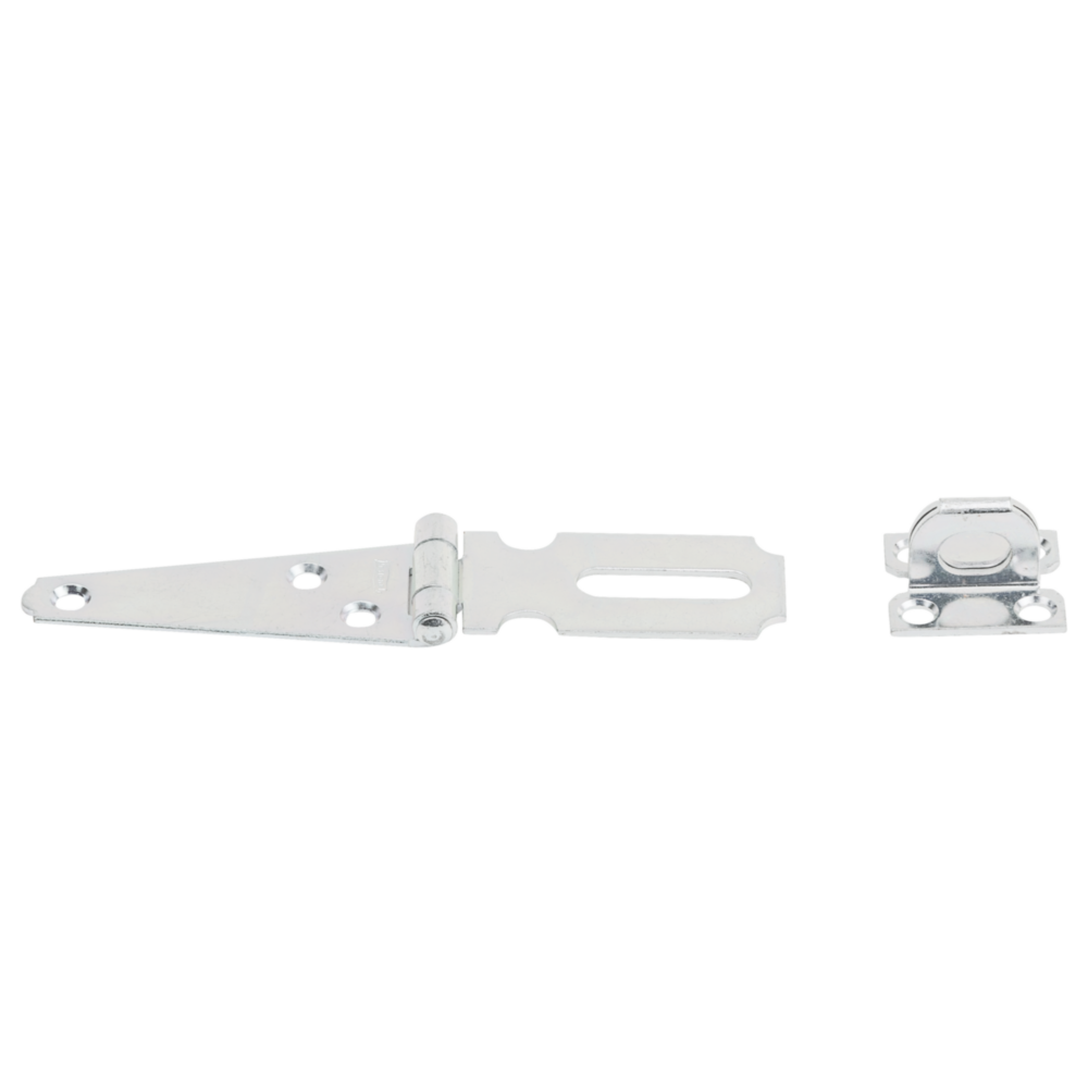 Steel hinge hasp with mounting holes designed for versatile door and gate hardware in home improvement tools under $50 collection