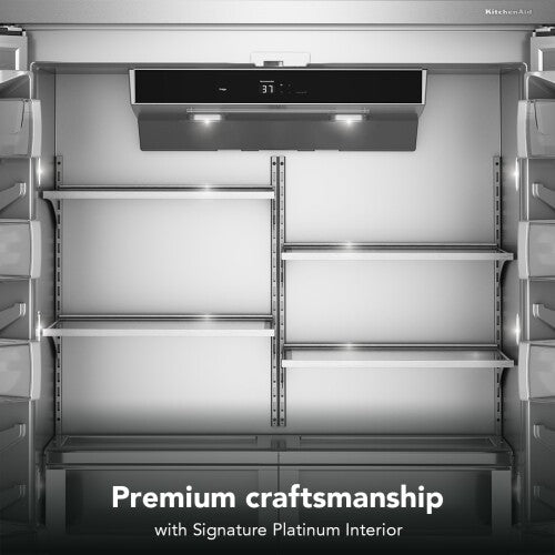 24.2 Cu. Ft. 42" Built-In French Door Bottom Mount Refrigerator with Platinum Interior