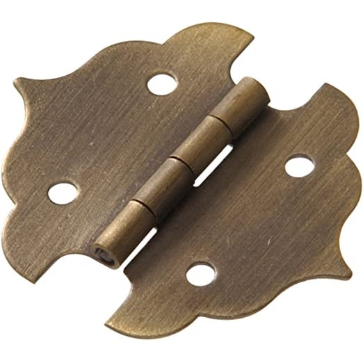 Solid brass antique brass finish decorative hinge for home improvement projects under $50 hardware collection