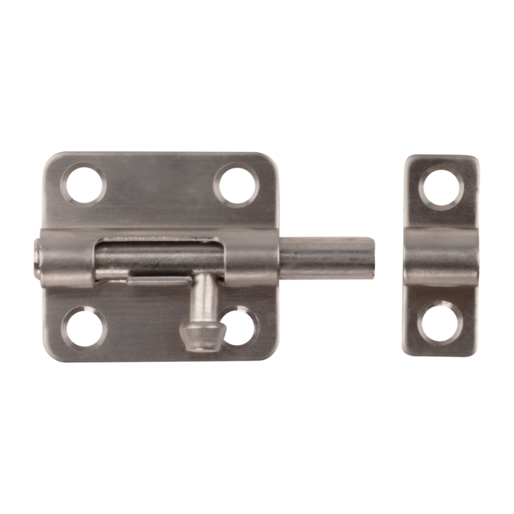 2-1/2 inch stainless steel door barrel bolt with mounting holes for secure locking in door and gate accessories collections