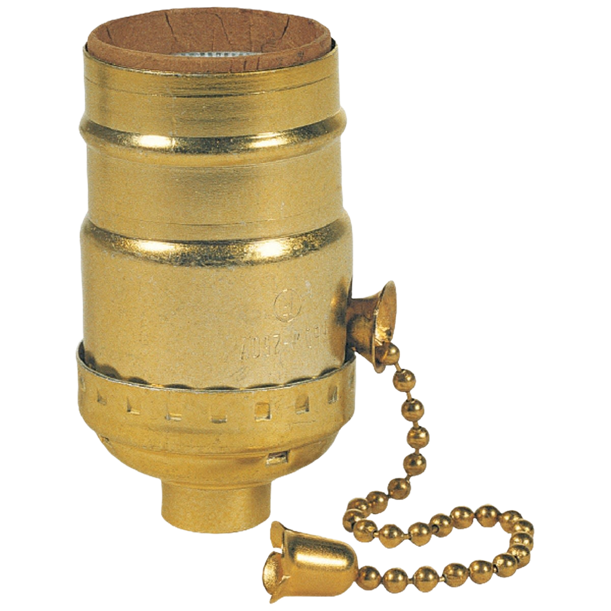 Bright brass pull chain lamp socket with threaded base for lighting fixtures and home improvement projects under $50