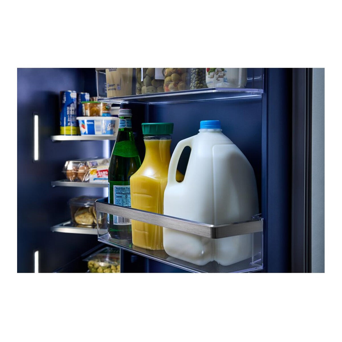 36-inch Wide Counter-Depth Side-by-Side Refrigerator with Arctic Blue Interior - 20.8 Cu. Ft.