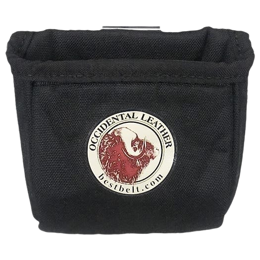Compact black clip-on pouch for tool storage and workshop organization in woodworking and home improvement collections