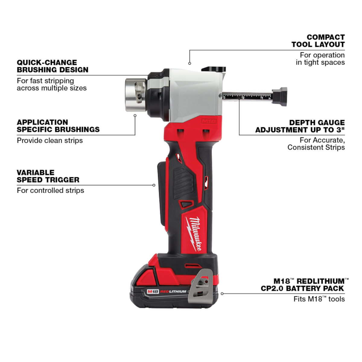 Milwaukee M18™ Cable Stripper Kit for Al THHN / XHHW