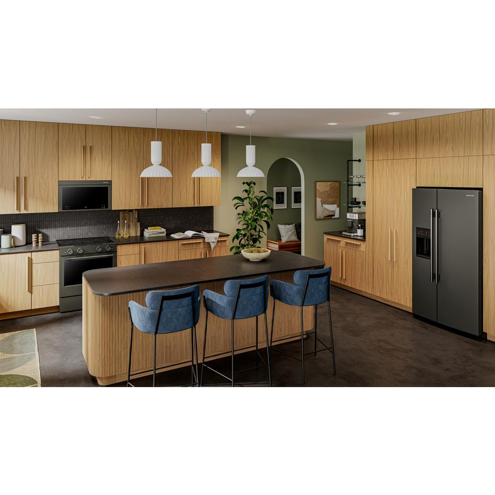 20.8 Cu. Ft. Counter-Depth Side-by-Side Refrigerator with Exterior Ice and Water Dispenser in Black Ore