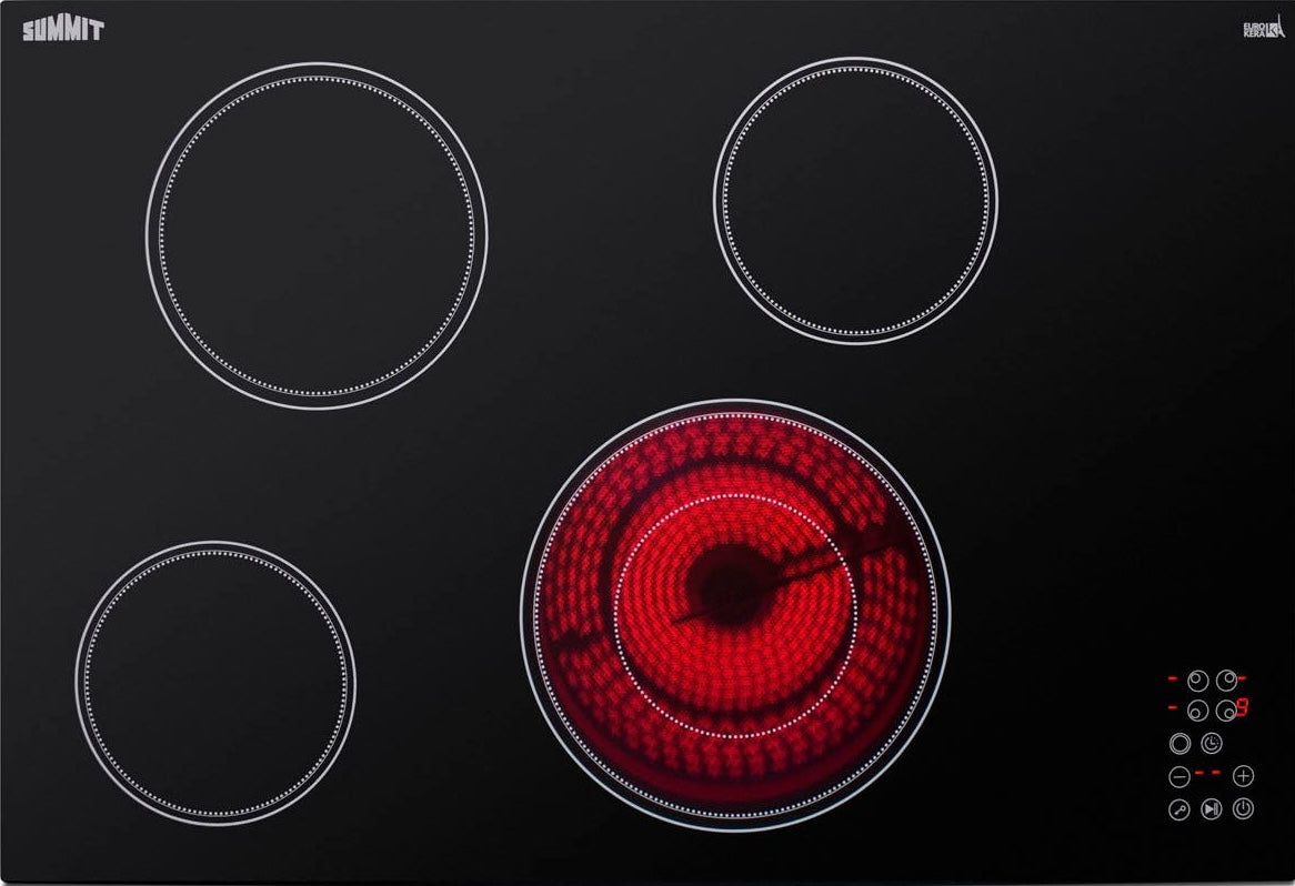 30" Wide 208-240V 4-Burner Radiant Cooktop