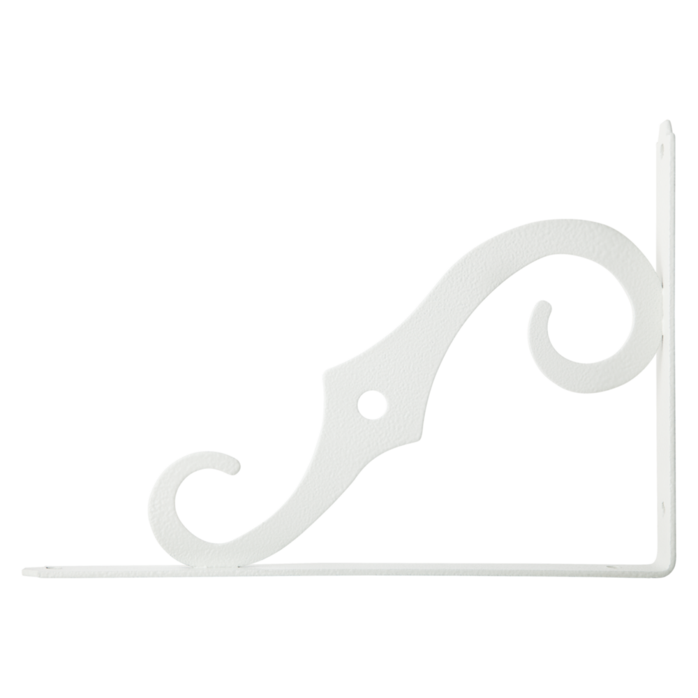 plant hanger bracket white National N229-443 Ornamental Shelf Bracket, Antique White