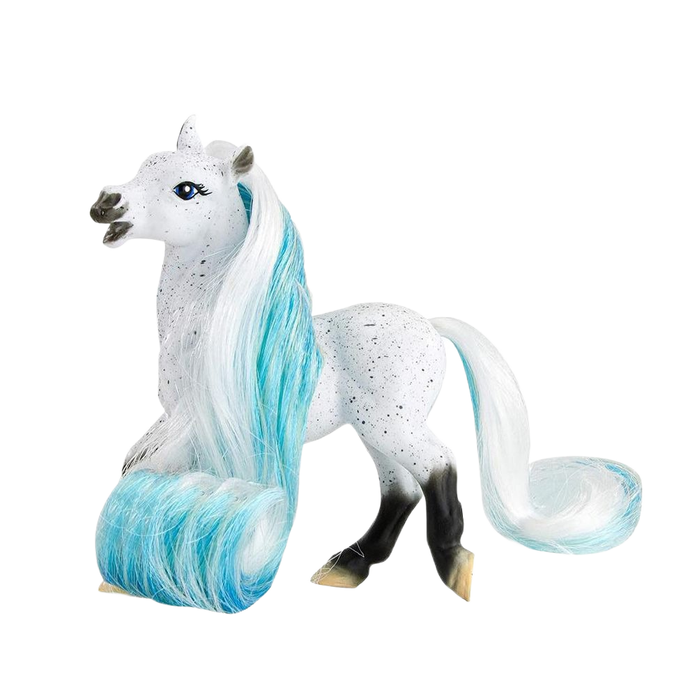Small white and blue brushable mane horse toy for imaginative play in Toys & Games under $50 collection