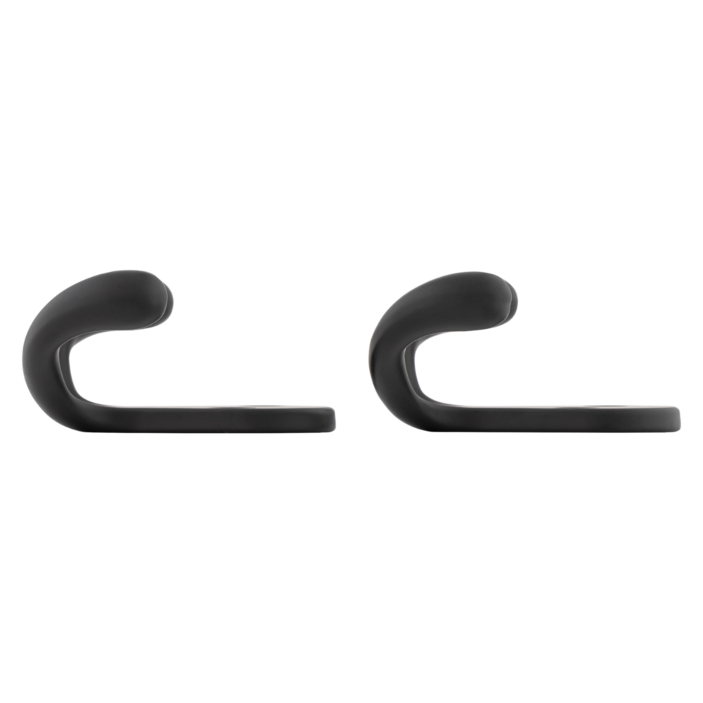 Pair of matte black double clothes hooks for closet organization and storage under $50 collection