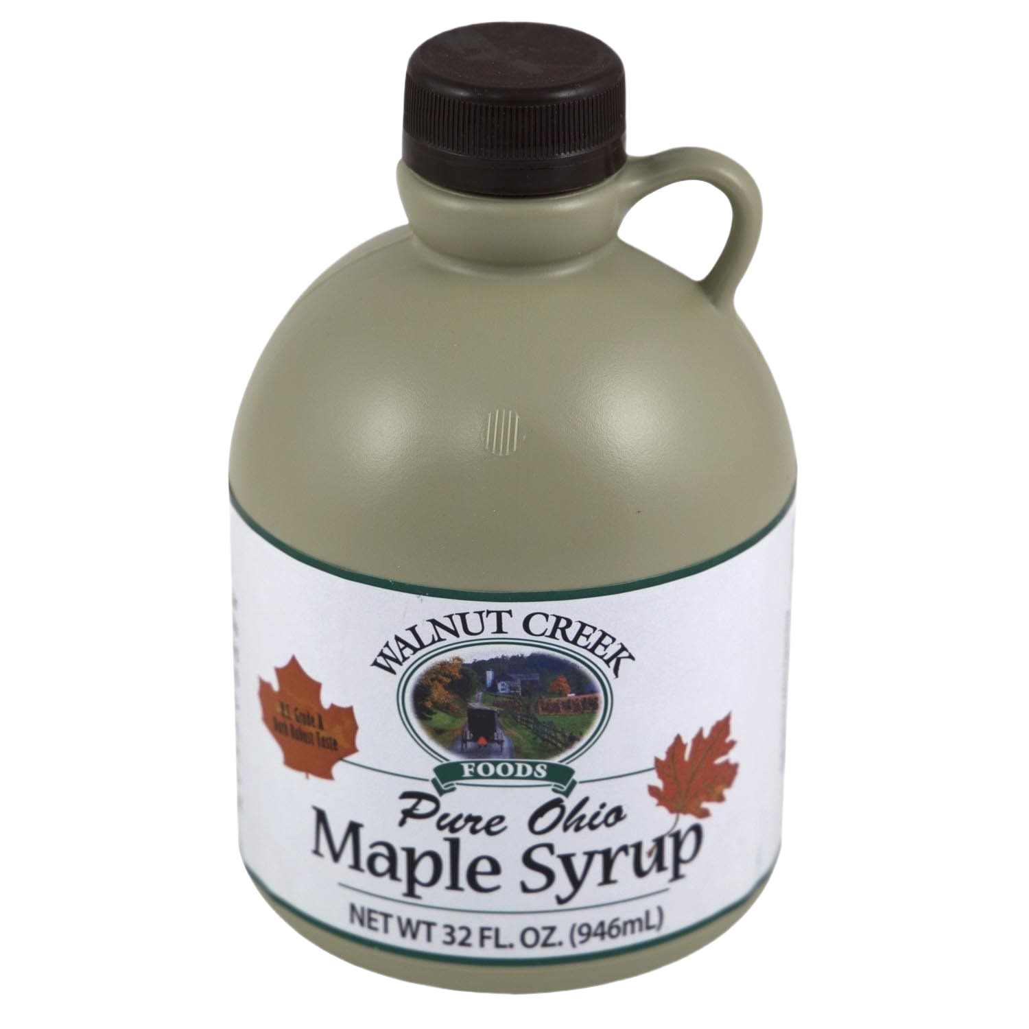 32 oz. jug of pure Ohio maple syrup with brown cap in Condiments and Food & Beverage collections under $50