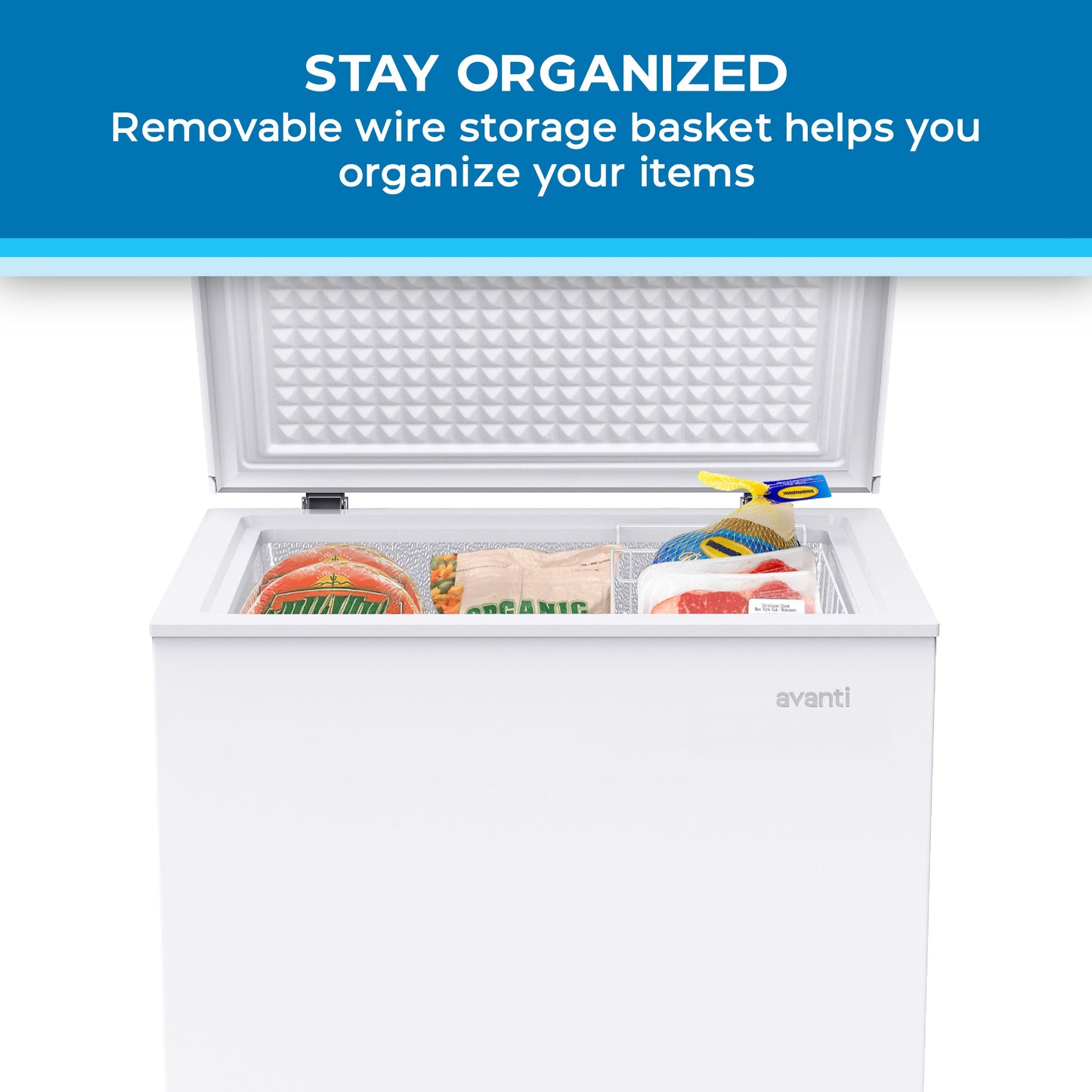 Avanti 5.0 cu. ft. Garage Ready Convertible Chest Freezer - White