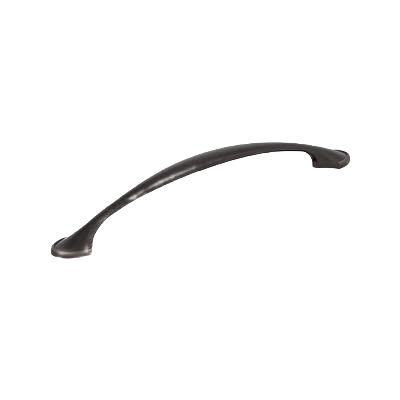 Sleek oil-rubbed bronze cabinet pull with a curved design for home improvement hardware upgrades
