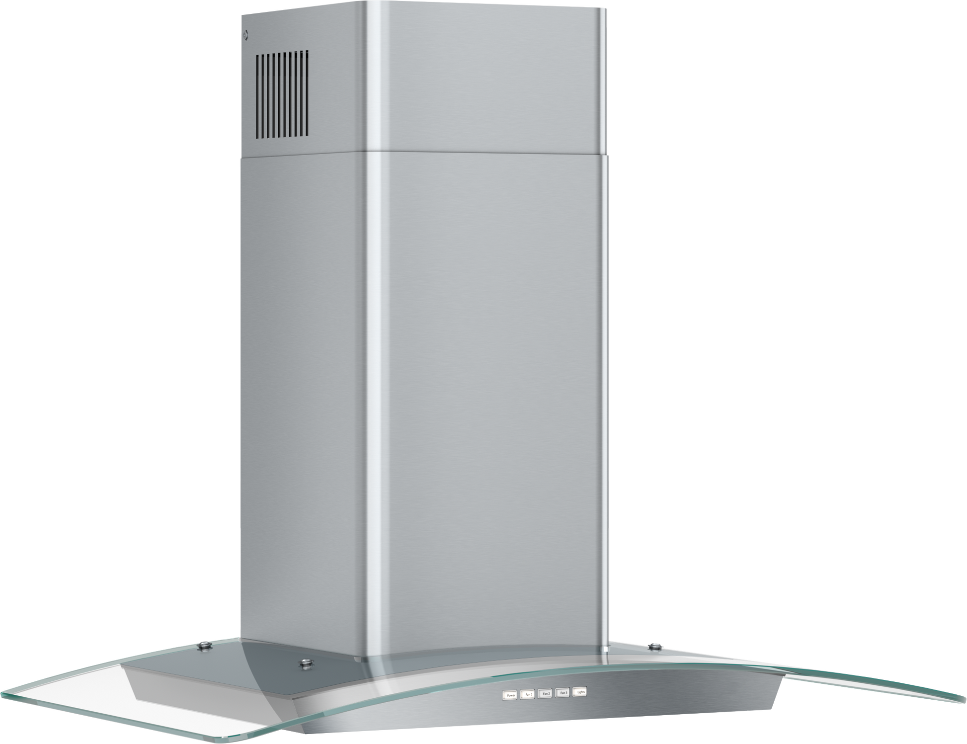 wall mounted curved glass chimney range hood in stainless steel for kitchen and home improvement tools