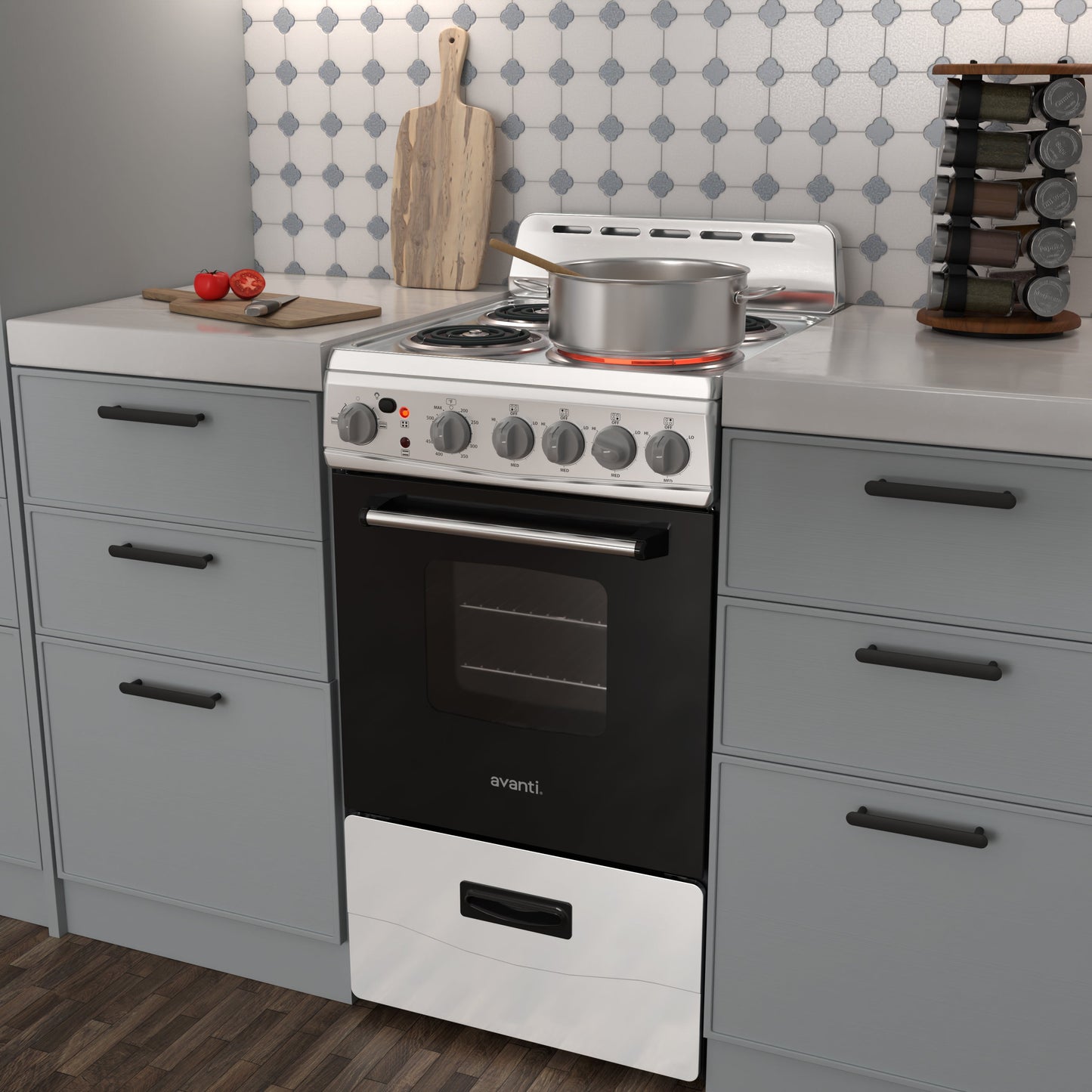 Avanti 20" Electric Range Oven with Framed Glass Door - White