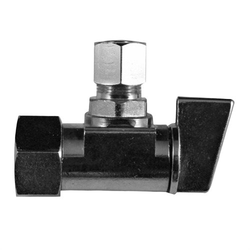 Chrome angle stop valve with lever handle for plumbing and valves in pipes and fittings collections