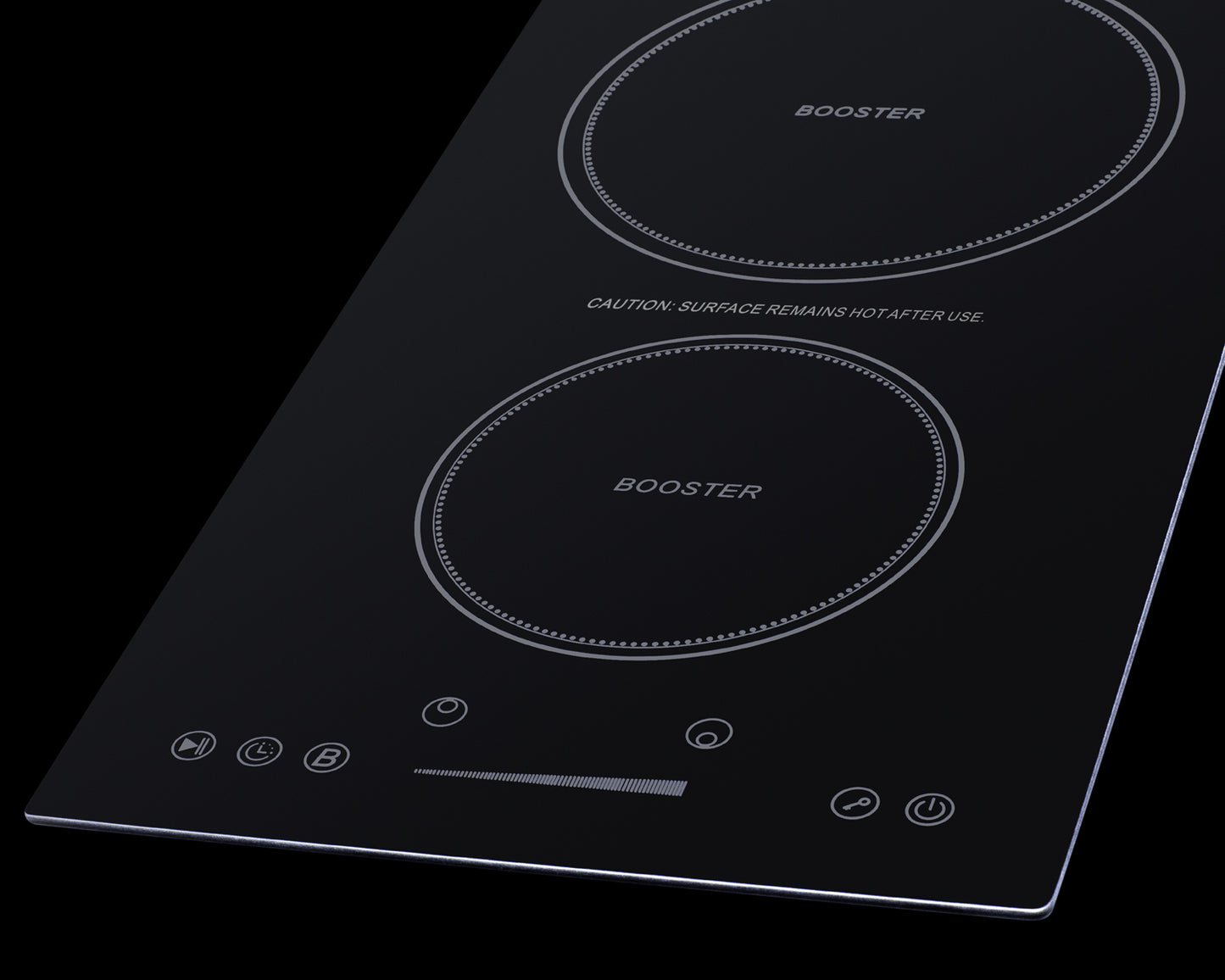 12" Wide 208-240V 2-Zone Induction Cooktop With Safety Shutoff