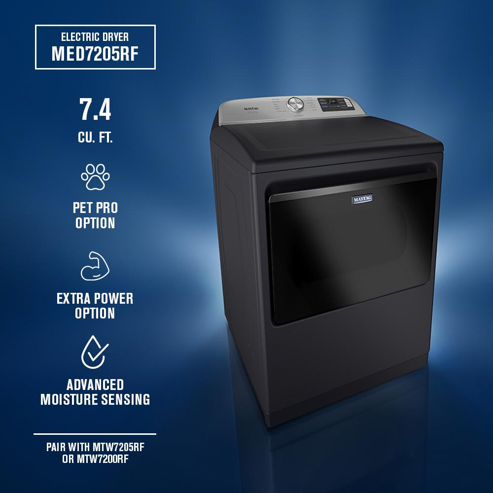 7.4 Cu. Ft. Pet Pro Top Load Electric Dryer with Extra Power and Sanitize Cycle