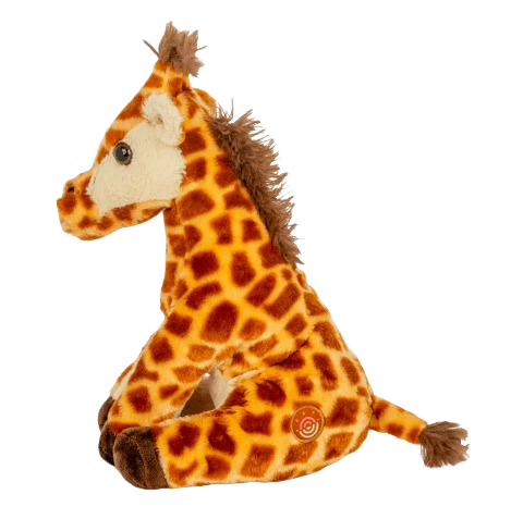 Soft plush giraffe toy with orange and brown spots in dolls and stuffed animals under $50 collection