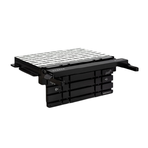 Compact black Shaper Tools Workstation with metal clamping bars designed for precise tool and home improvement tasks