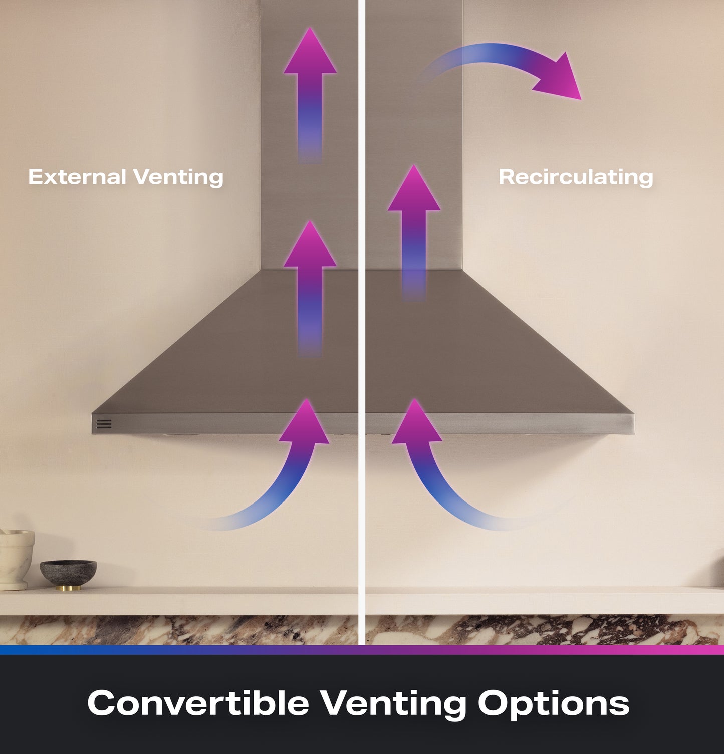 GE Profile 36" Wall-Mount Vent Hood with Clean Air Sensors