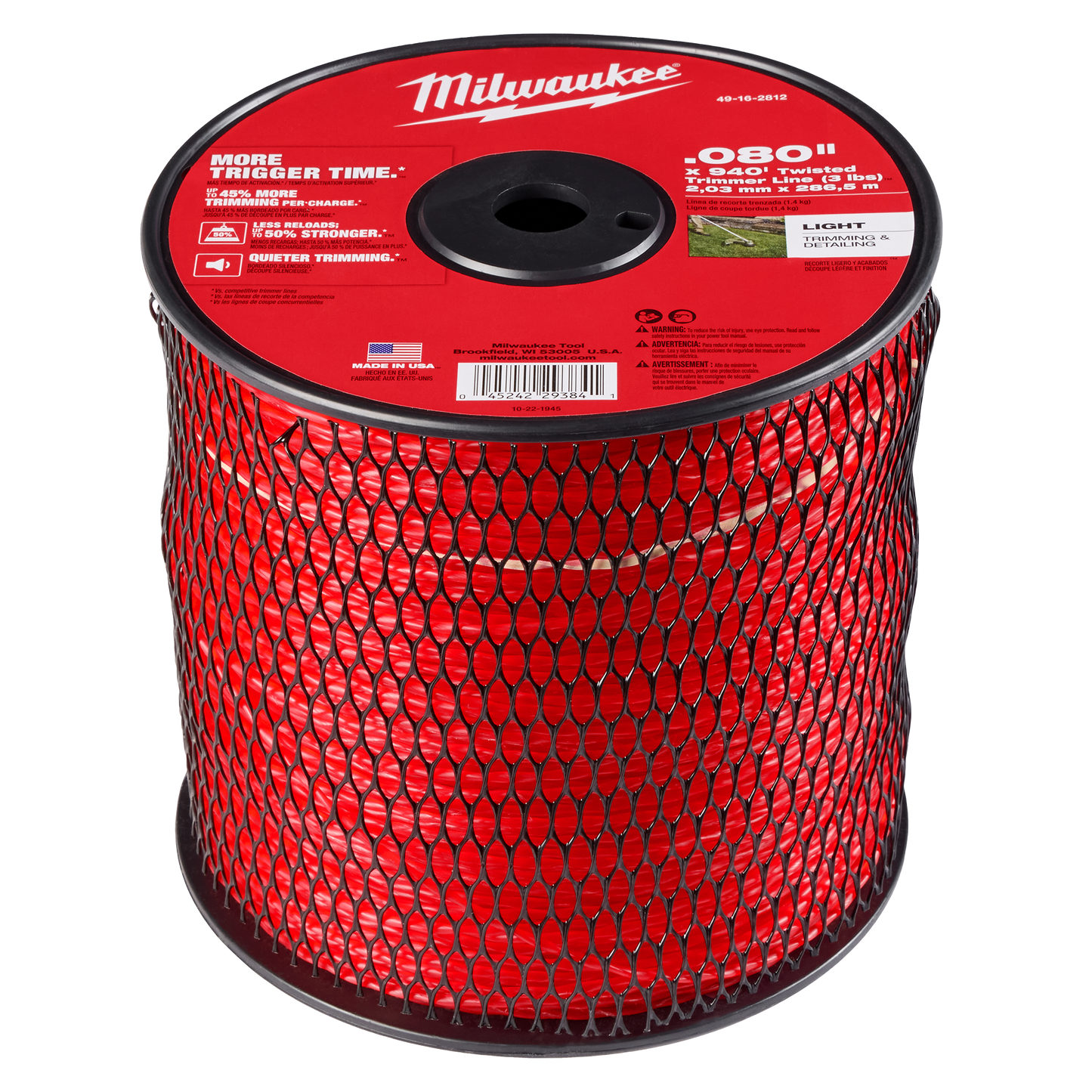 Milwaukee .080" x 940’ (3 lbs.) Twisted Trimmer Line