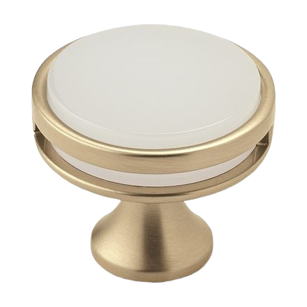Golden champagne and frosted decorative knob for cabinets and drawers, ideal for home improvement projects